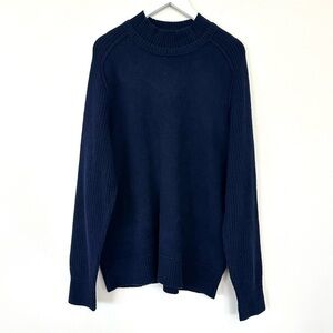 John Varvatos Knit Wool Blend Navy Sweater